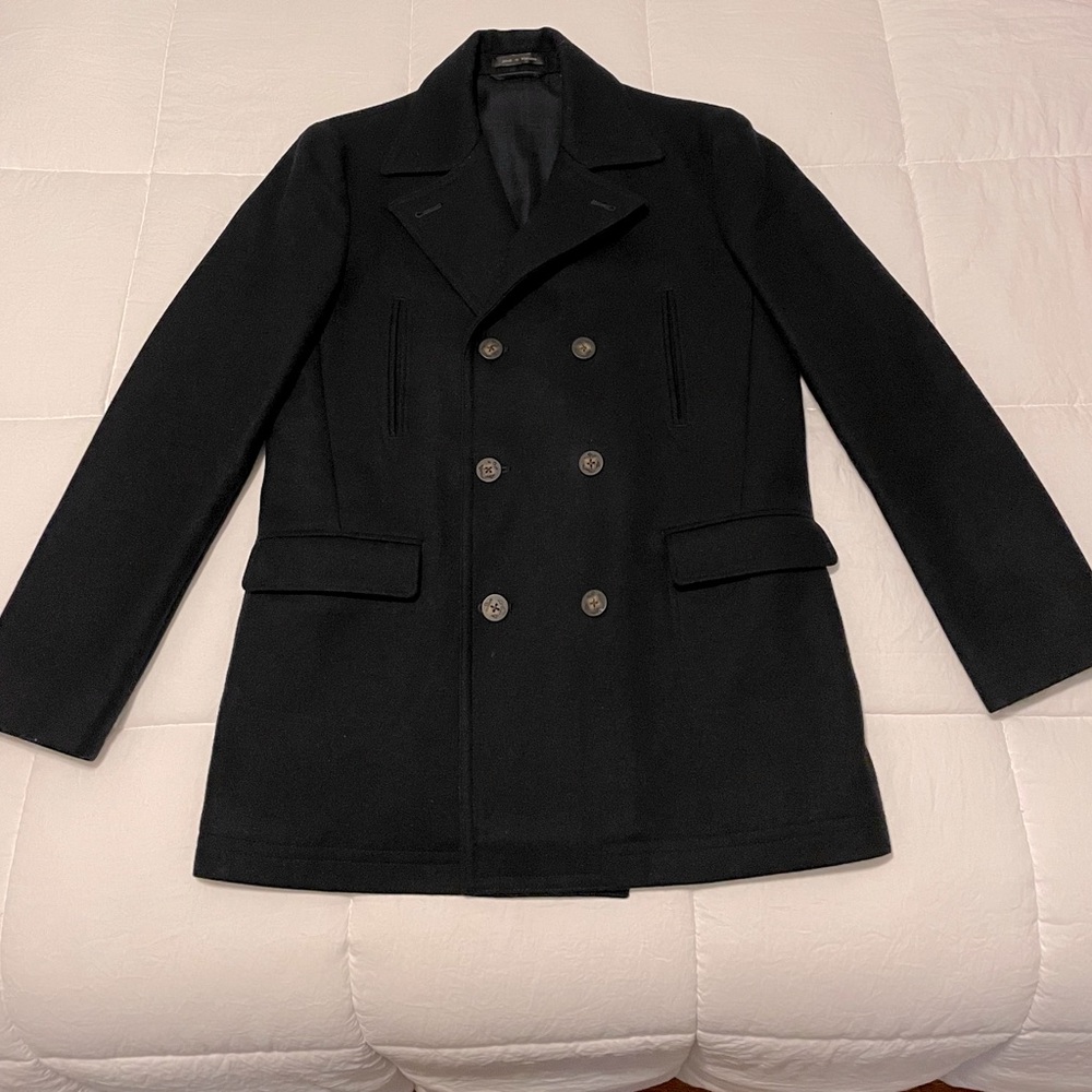 Ralph Lauren Men’s Luke Solid Wool Blend Peacoat - Navy Blue